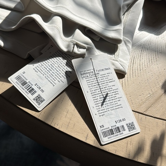 Lululemon softstreme funnel neck long pullover tunic, medium, bone - Picture 9 of 9